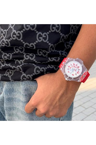 catera Men's watch, red, Rebel