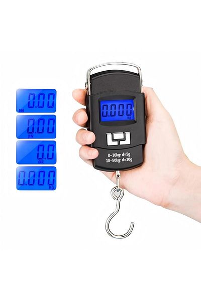 Generic Big Hook Portable Hand Held Digital Luggage Scale 50kg 10g Fish Hook Hanging Scale Measuring