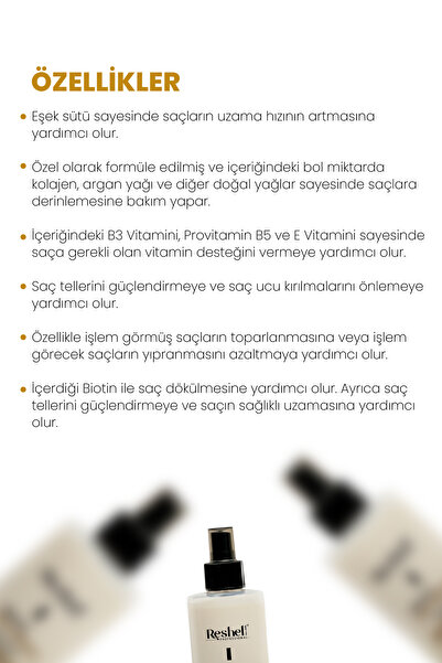 Reshell Saç Bakım Sütü Magic Milk Therapy Kolajen Ve Eşek Sütü Desteği 200 ml