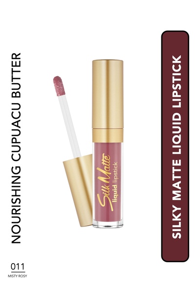 Flormar أحمر شفاه سائل غير لامع مخملي - أحمر شفاه سائل غير لامع من الحرير - 011 ميستي روزي -8690604505388