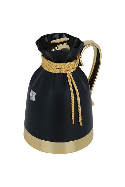 Alsaif Gallery Balqis Thermos Black And Gold 1 Liter