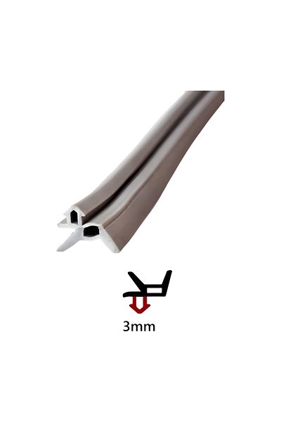 BABAWİCK 3mm Channel Pen Is Compatible with Door Window, Wick Made of Tpe 10 Meters Gray Pen Wick
