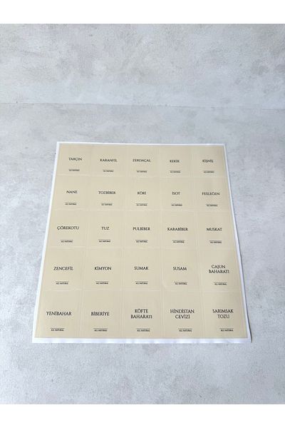 Dekorzdükkan Cream Color 25 Label (100% Water Resistant)