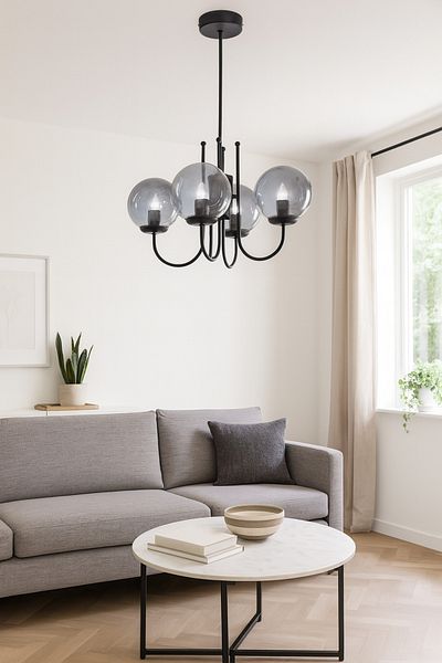 Modavize Modern Design - Living Room Dining Room 4-Piece Glass Pendant Set
