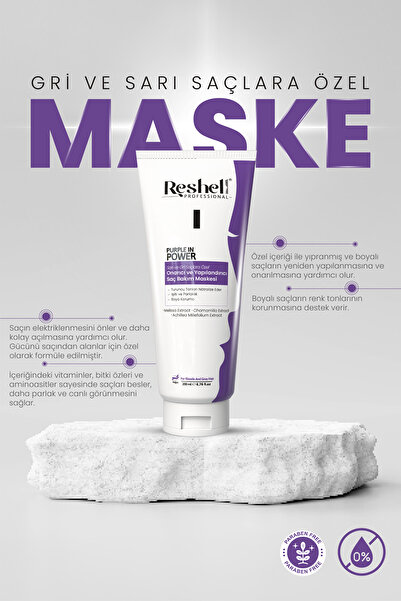 Reshell Sarı ve Gri Saçlar İçin Yoğun Onarıcı ve Yapılandırıcı Saç Maskesi 200 ml
