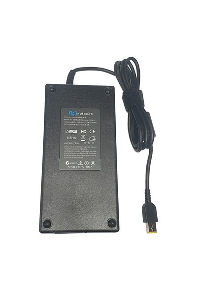OEM Laptop charger compatible with Lenovo E440, power 170W 20V 8.5A, rectangular plug with pin
