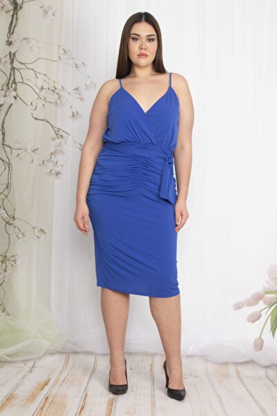 Şans Tekstil Women's Saxe Strap Front Detailed Dress 87m22267 26a22267