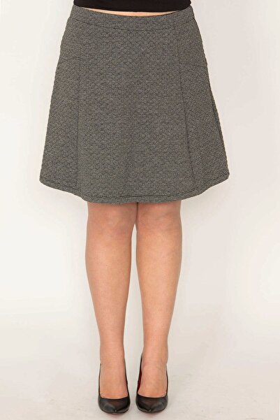 Şans Tekstil Women's Smoked Elastic Waist Cup Skirt 26a32316