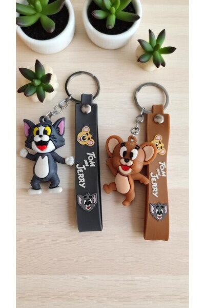 FAMEMUS ACCESSORY Τομ και Τζέρι (2 ΤΕΜ.) Τρισδιάστατο μπρελόκ από σιλικόνη, δ...