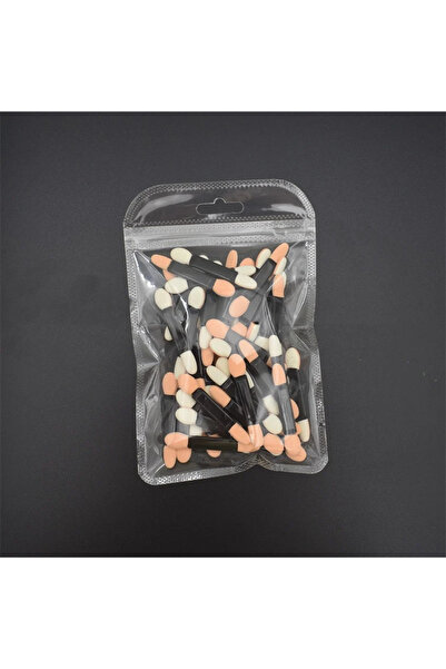 Choice 50 قطعة من إسفنجات ظلال العيون ثنائية الجوانب للاستخدام مرة واحدة مع حاوية، طول E