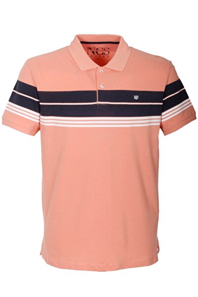 NCS Men's Polo Neck T-Shirt 100% Cotton Slim Fit Ribbed Sleeve Striped T-shirt NCS JEANS 1167