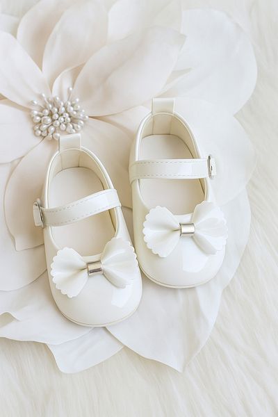 mia mia Baby Girl Bow First Step Shoes Size 18-19