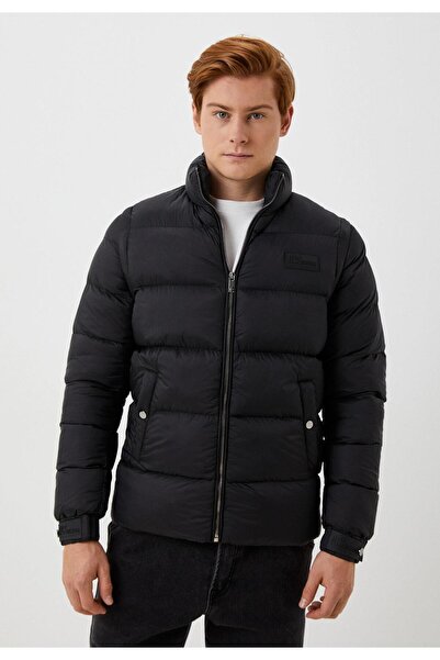 NCS Erkek Mont Şişme Siyah Termo Dolumlu Two Tone Rüzgar ve Su İtici Slim Fit JEANS 4990