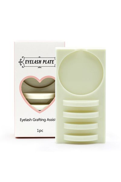 NATUHANA Green Reusable 2 In 1 Acrylic False Lashes Eyelash Stand Pad And Glue Holder Eyelashes Grafting Assi