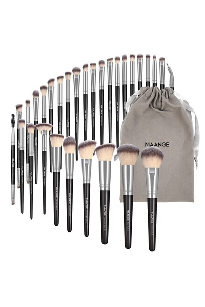 Choice6 مجموعة فرش مكياج احترافية من مانج، مكونة من 30 قطعة، كريم أساس، خافي عيوب، ظلال عيون، بودرة، أزرق