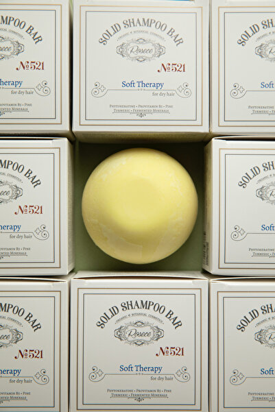 Rosece Katı Şampuan Bar Soft Therapy | Sülfatsız Tuzsuz Doğal | Yıpranmış Boyalı Işlem Görmüş Saçlar 80 gr