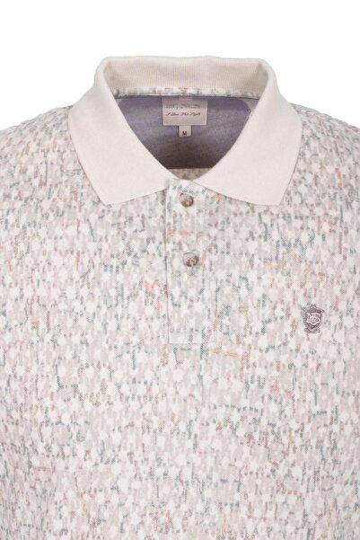 NCS Men's Polo Neck T-Shirt Beige Slim Fit Ribbed Sleeve Cotton Printed T-Shirt Jeans 1253