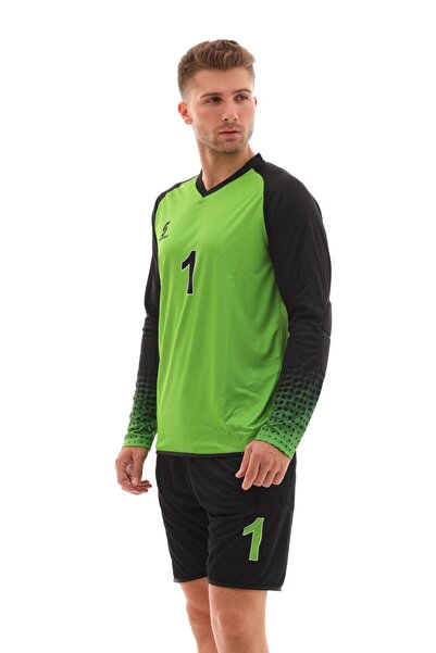 SPORTECH Yeşil Şortu Sünger Destekli Kaleci Forma Takımı R0124