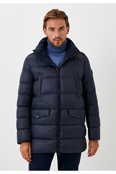 NCS Erkek Şişme Mont Lacivert Kapüşonlu Termo Dolumlu Ve Iç Astarlı 6 Cep Dik Yaka Mont Jeans 4994