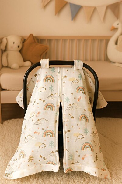 JUNİPERUS Gökkuşağı Müslin Puset Örtüsü Fermuarlı