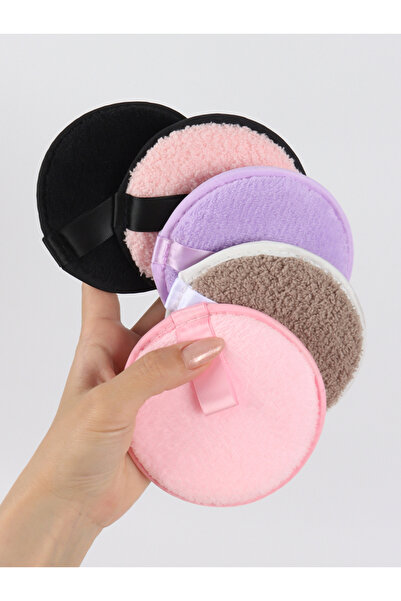 Choice1 خمس قطع من إسفنجات غسل الوجه القابلة لإعادة الاستخدام، بتصميم دائري، قابلة للتجفيف بدون لاتكس، عبوة من ٥-١٠-٢٠ قطعة.