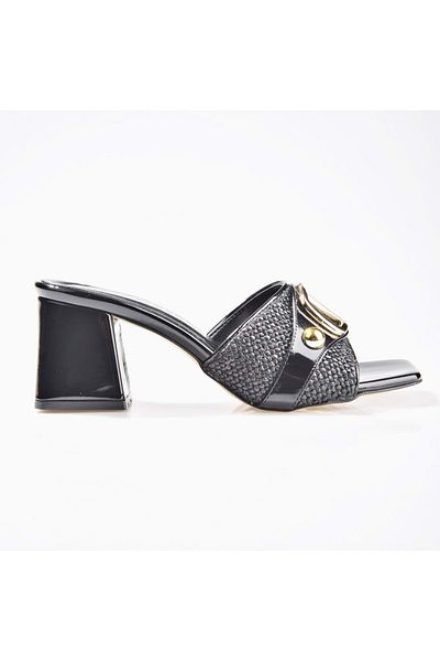 ERDAL KOÇYİĞİT AYAKKABI Ek Pretty P071 Women's Thick Heeled Slippers