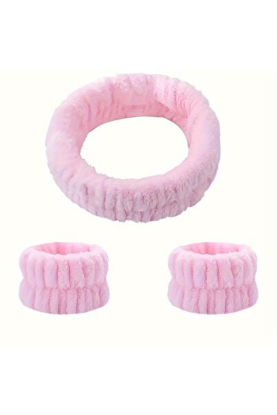 Choice مجموعة غسول الوجه، قناع الوجه، عصابة رأس مرنة للغاية من المخمل المرجان...