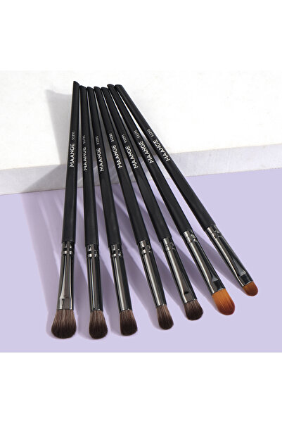 Choice1 مجموعة فرش مكياج العيون من بلاك غان ماانج، 7 قطع، مجموعة فرش مكياج ظلال العيون، مزيج من الفرش الاصطناعية الناعمة