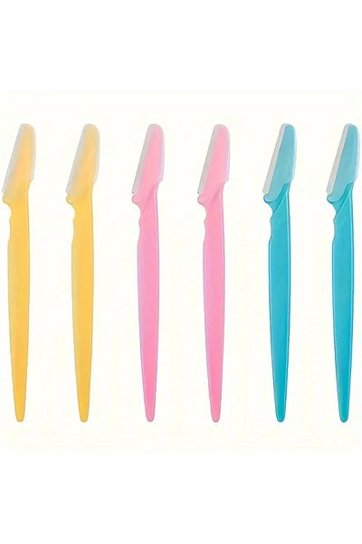 Choice 6pcs-mix 3/5/6/12/24pcs Multifunction Eyebrow Razor Kit - Precise Trimming, Shaping,facial Hair Remo