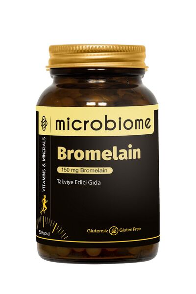 Microbiome Bromelain 600 Gdu – Sindirim Ve Ödem Desteği 60 Kapsül