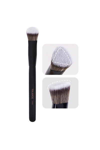 MAANGE فرشاة مكياج إخفاء عيوب تحت العين باللون الأسود، فرشاة مثلثة لكريم الأساس السائل