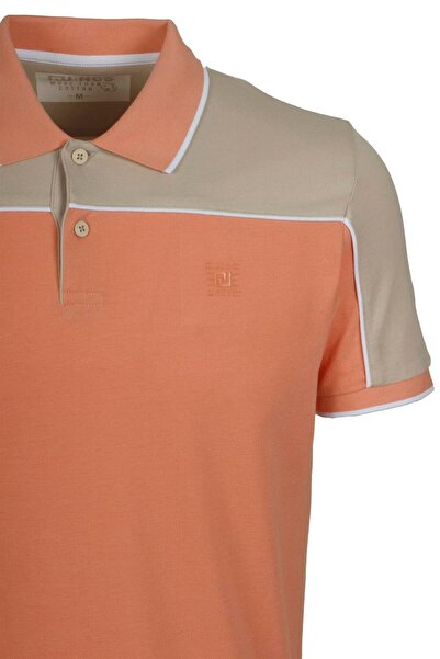 NCS Men's Polo Neck T-Shirt Beige 100% Cotton Slim Fit Double Color T-Shirt Jeans 1163