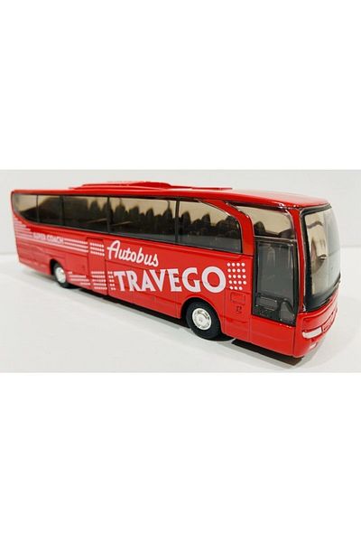MERCEDES Benz Travego Metal Bus Die Cast Door Opens Original Red
