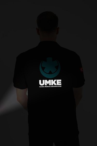 Pratik Medikal White Umke Polo Neck T-Shirt Unisex