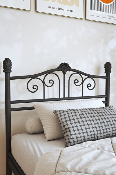 FANO King Ferforje Karyola Siyah Tek Kişilik Metal Yatak 90x190, 90x200, 100x200, 120x190, 120x200