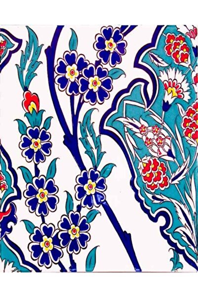 Armada Çini 20x25 Cm Ac 1013 Karanfil Desenli Çini Seramik Karo