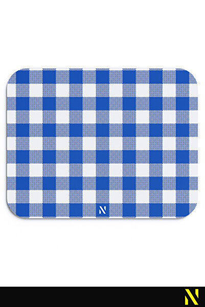 nilizma Mousepad ergonomic cu model în carouri bleumarin, bază anti-alunecare...