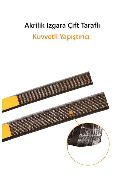 BABAWİCK 4 Meter Polyethylene Coated Adhesive Black Door Window - Long Lasting