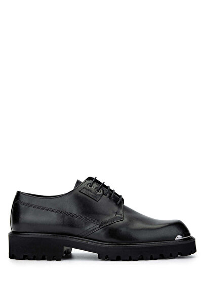 Tamer Tanca Erkek Hakiki Deri Siyah Analin Casual Ayakkabı