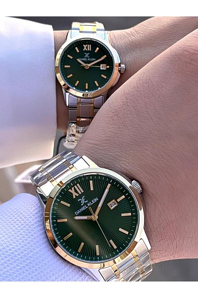 Daniel Klein At Wrist.1.531 - 30 m Water Resistant with Steel Cord, Couple Watch and Special Design Wristwatch Set