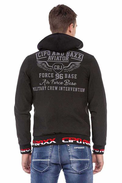 Cipo&Baxx Ανδρικό παλτό με κουκούλα Cj271 Softshell