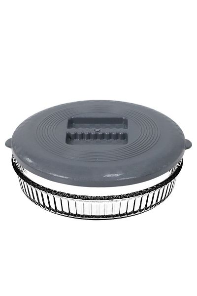 İronika İronika Plastic Round Pyrex Cover Anthracite 2 Pieces