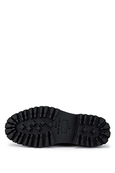 Tamer Tanca Erkek Hakiki Deri Siyah Analin Casual Ayakkabı