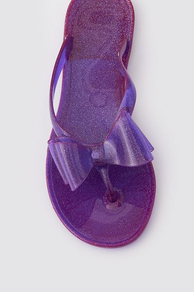 OZYO Gloria Silvery Purple Beach Slippers