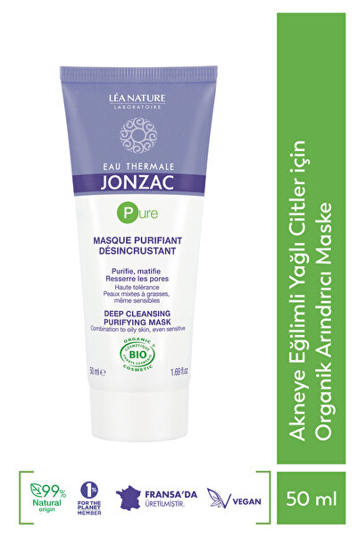 Eau Thermale Jonzac Akneye Eğilimli Yağlı Ciltler için Organik Arındırıcı Mas...