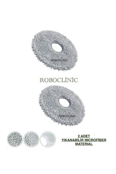 Roboclinic Dreame L10S Pro Gen 2 Robot Vacuum Cleaner Compatible Washable Microfiber Mop-2 Pieces