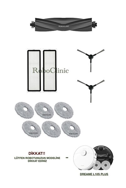 Roboclinic فرشاة بديلة متوافقة مع مكنسة Dreame L10s Plus الروبوتية، فلتر Hepa...