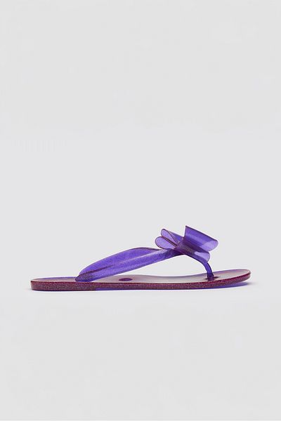OZYO Gloria Silvery Purple Beach Slippers