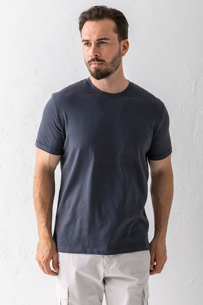 JB John Borners Мъжка тениска с кръгло деколте, 100% памук, антрацит, 25Y, 2735