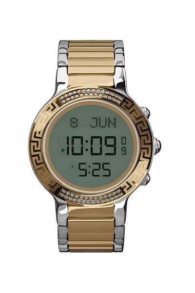 alfajr alhadeeth Al Fajr Al-hadeeth Women's Islamic Watch – Golden Stainless Steel, Azan Time, Qibla Direction